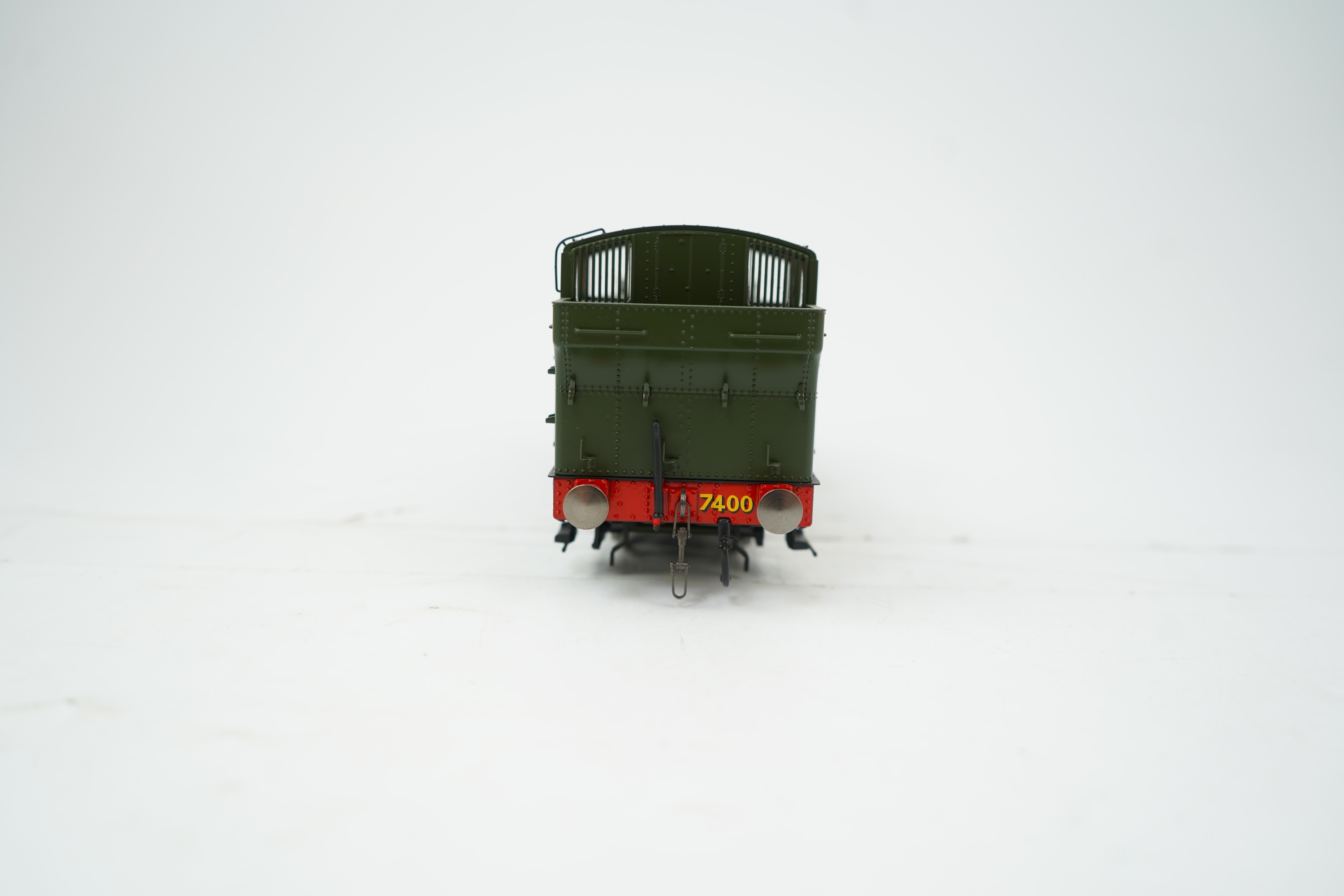 An 0 Gauge ‘Super O’, made in China, model of GWR Class 74xx, 7400, 0-6-0T locomotive, powered for two rail operation.